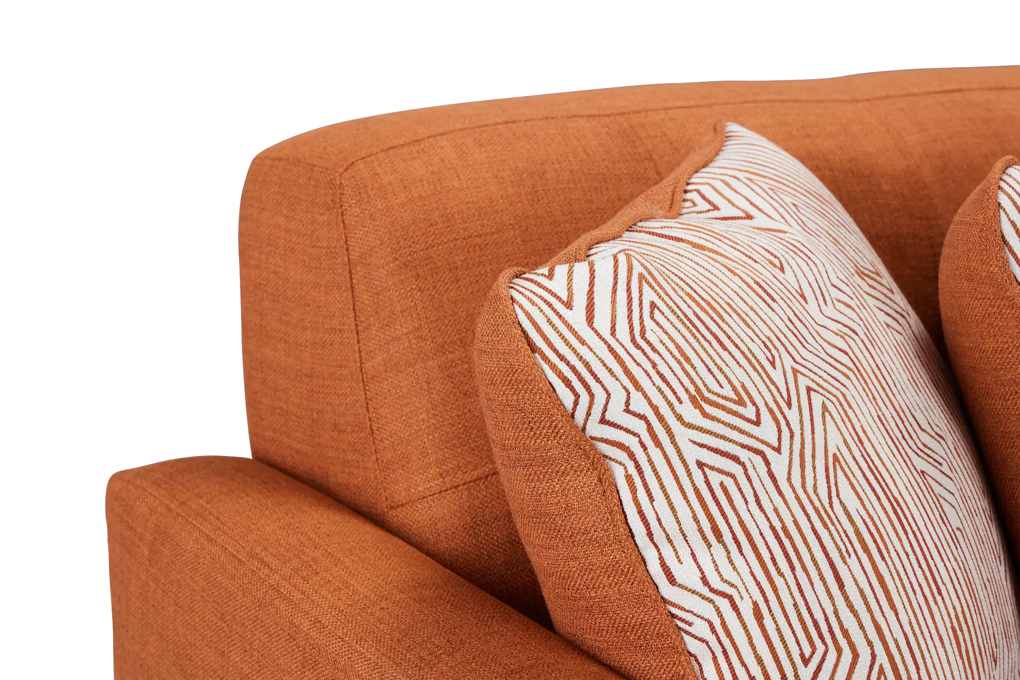Raya Orange Fabric Sofa Raya Orange Fabric Sofa