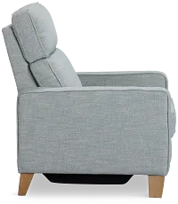 Bayside Light Blue Fabric Power Recliner