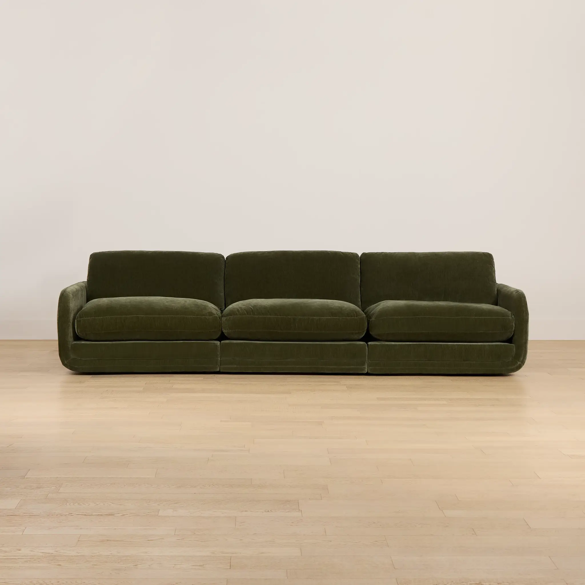 Jules Green Velvet 3 Piece Modular Sofa Jules Green Velvet 3 Piece Modular Sofa