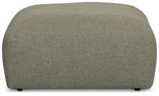 Baylor Green Fabric Ottoman