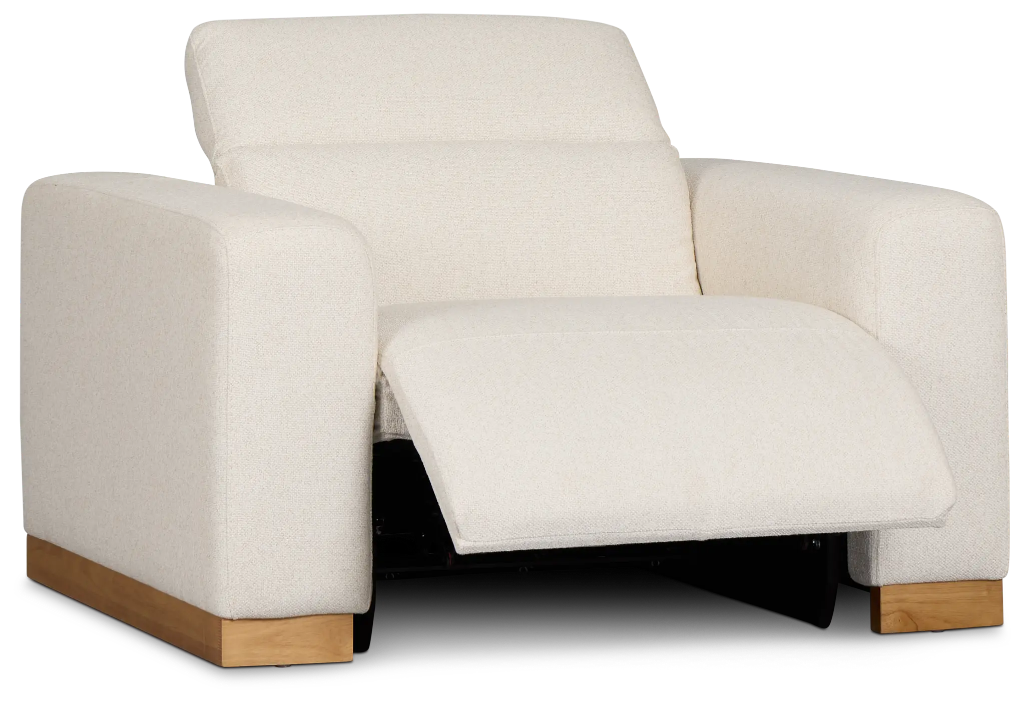 Leona Light Beige Fabric Power Recliner With Power Headrest Leona Light Beige Fabric Power Recliner With Power Headrest