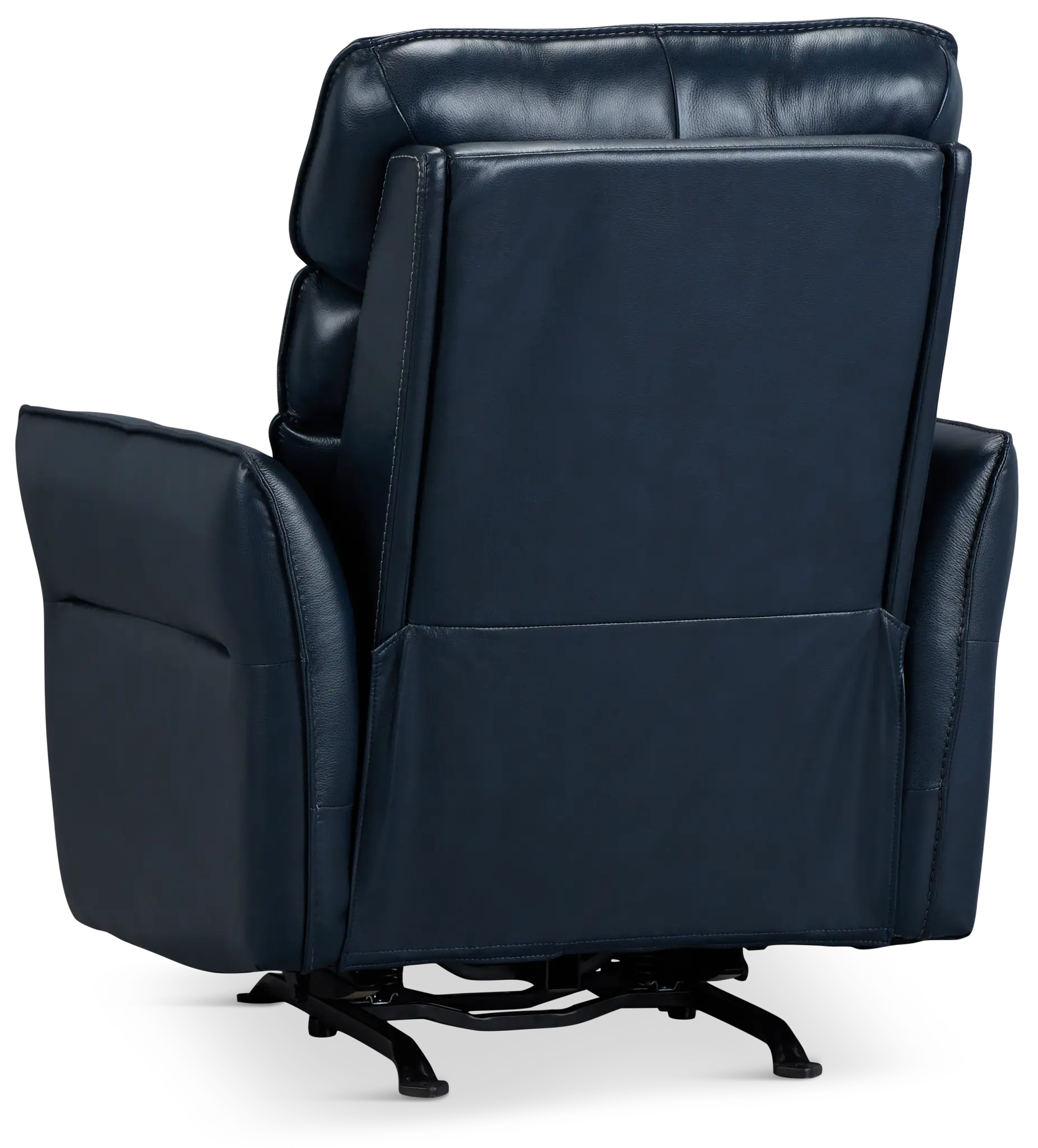 Preston Dark Blue Lthr/vinyl Power Recliner With Heat And Massage Preston Dark Blue Lthr/vinyl Power Recliner With Heat And Massage