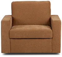 Addie Brown Fabric Swivel Chair