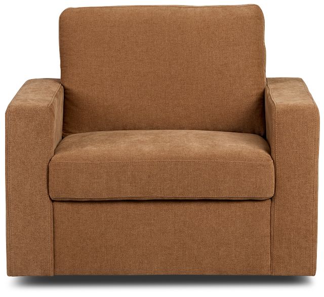 Addie Brown Fabric Swivel Chair