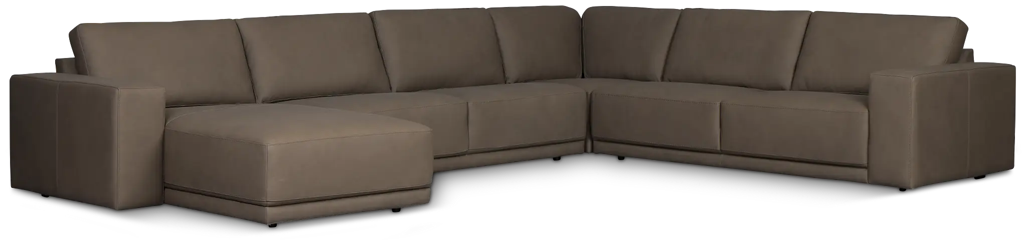 Kellan Dark Gray Leather Medium Left Chaise Sectional Kellan Dark Gray Leather Medium Left Chaise Sectional