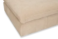 Cruz Light Beige Fabric Ottoman