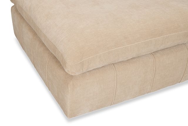 Cruz Light Beige Fabric Ottoman