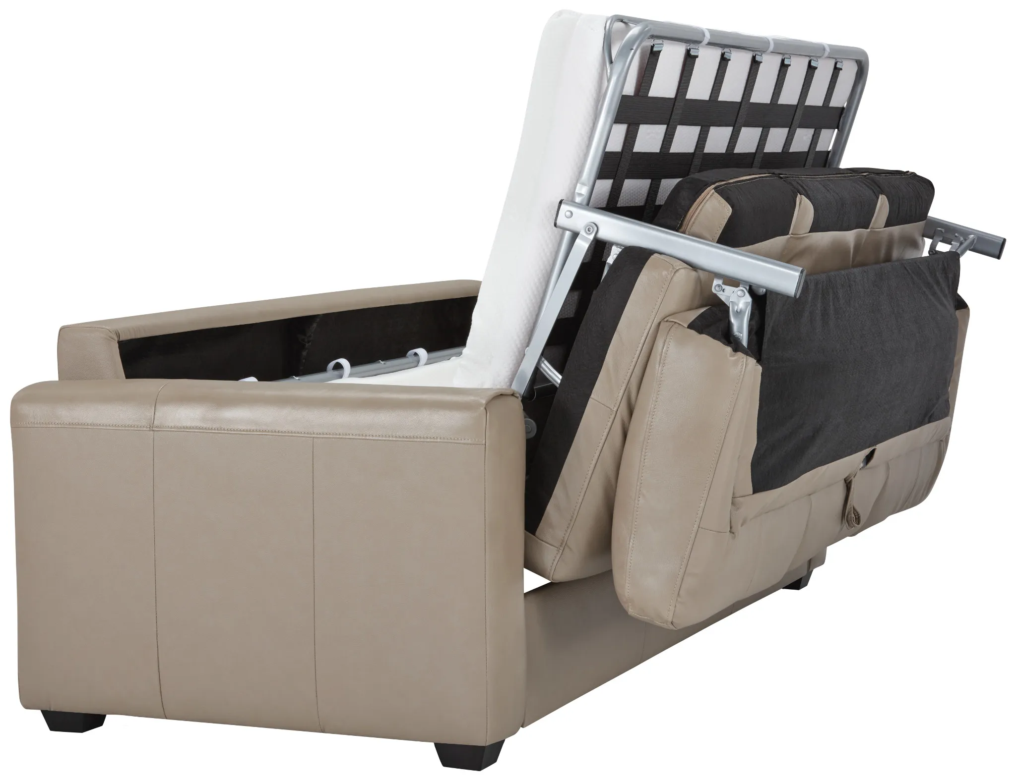 Lane Taupe Lthr/vinyl Memory Foam Sleeper