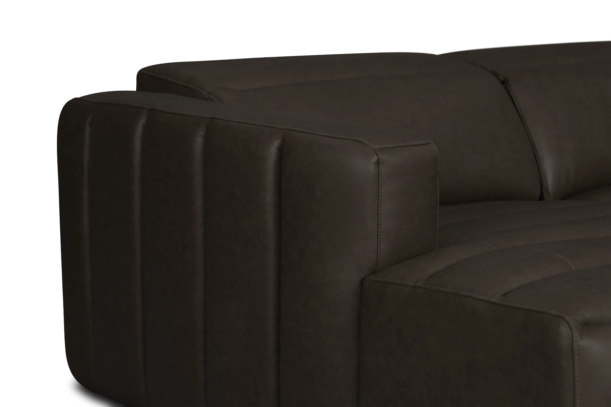 Jace Dark Gray Lthr/vinyl Small Left Chaise Power Reclining Sectional