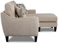 Cory Gray Fabric Chaise Sectional