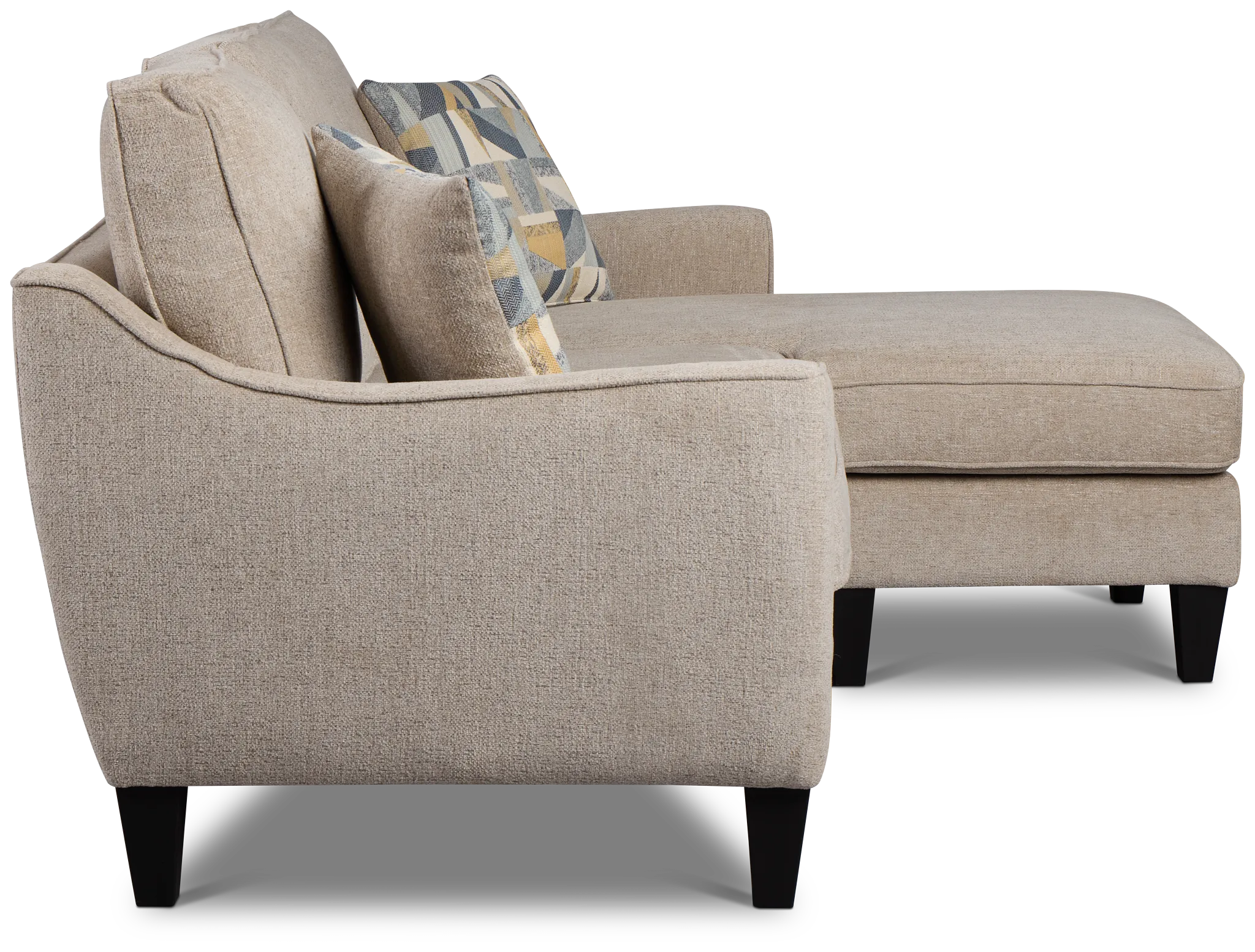 Cory Gray Fabric Chaise Sectional