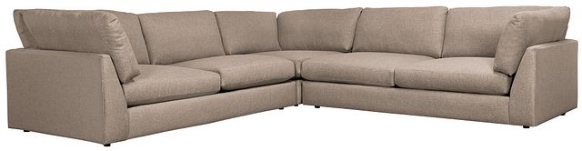 Harper Dark Taupe Fabric Two-arm Sectional (0)