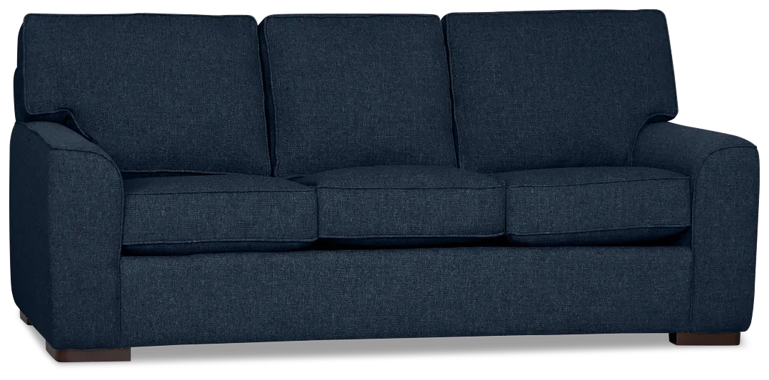 Sinclair Dark Blue Fabric Memory Foam Sleeper