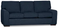 Sinclair Dark Blue Fabric Memory Foam Sleeper