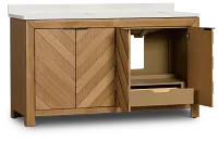 Delray Light Tone 60" Double Bathroom Vanity