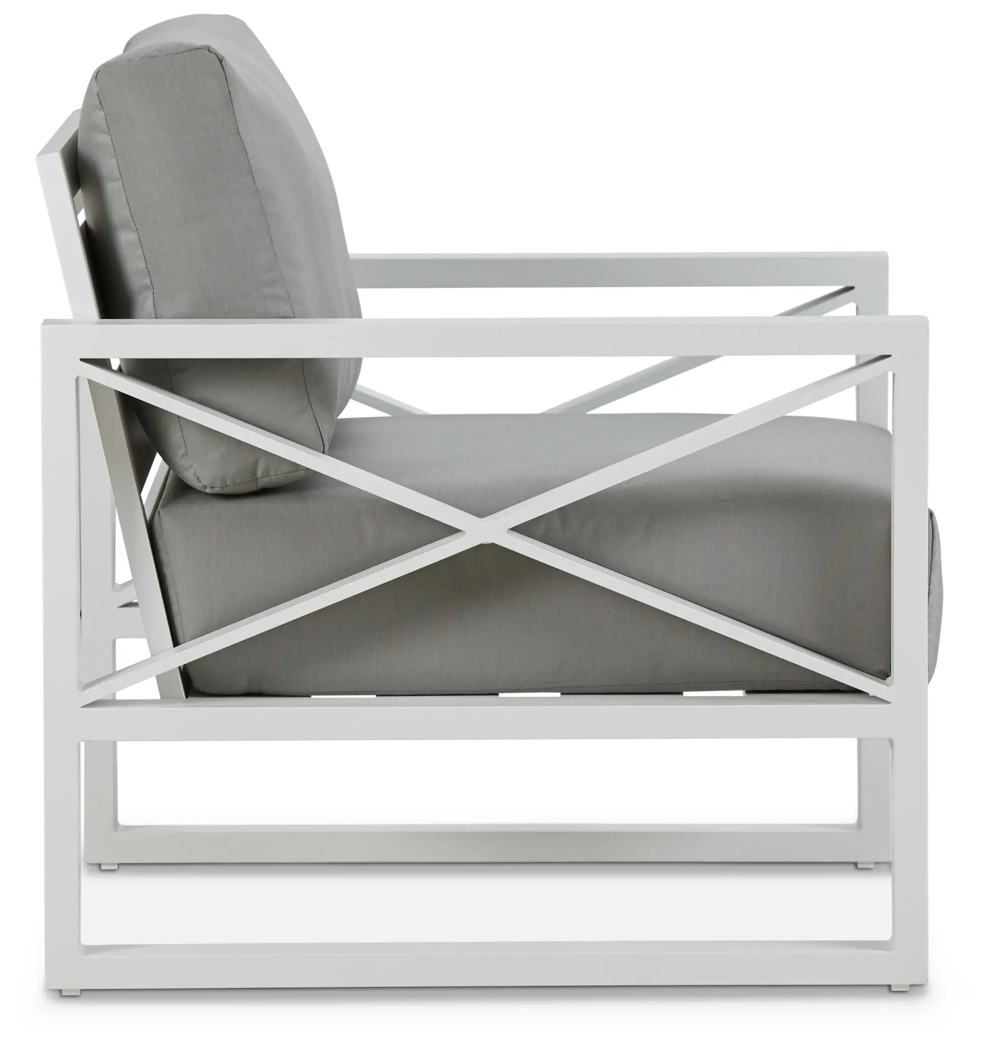 Linear White Dark Gray Aluminum Chair Linear White Dark Gray Aluminum Chair