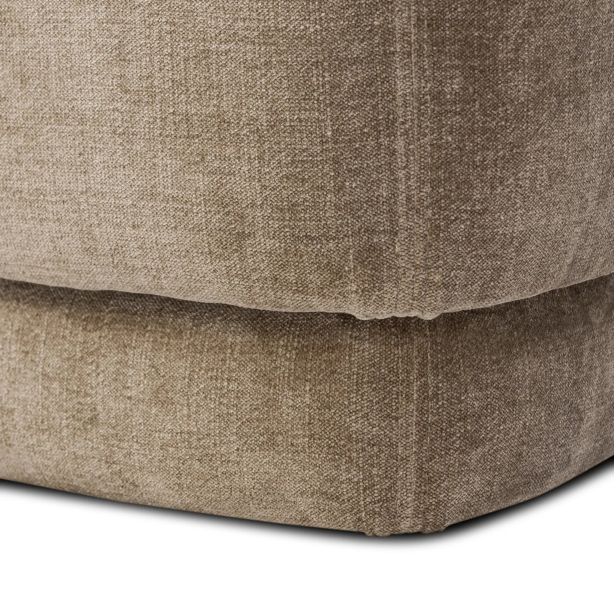Four Hands Dali Beige Velvet Accent Ottoman