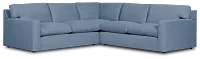 Hudson Blue Fabric Small Two-arm Sectional