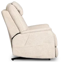 Model 3+ Petite Light Beige Fabric Power Lift Recliner