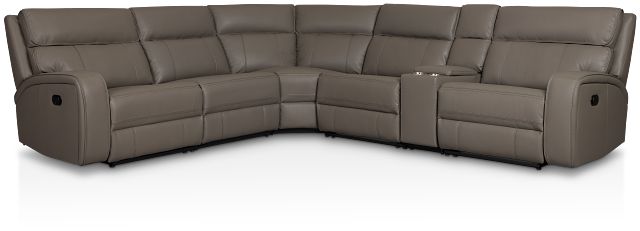 Rhett Gray Micro Small Triple Manually Reclining Two-arm Sectional