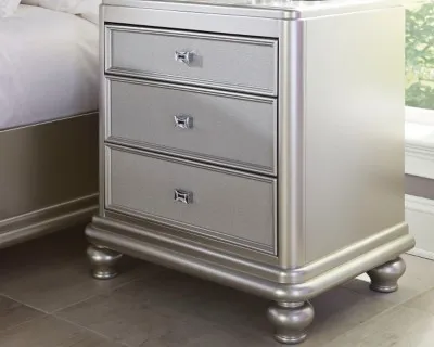 Coralayne Silver Nightstand