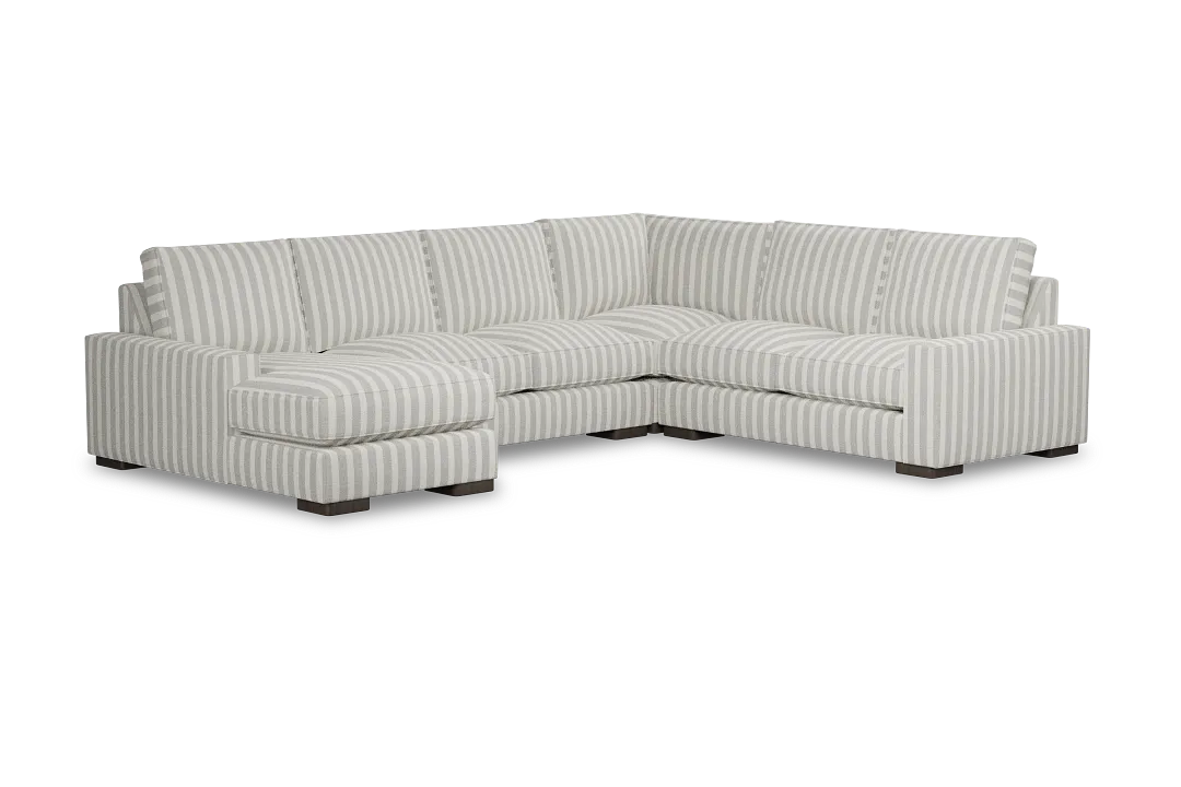 Edgewater Sea Lane Light Gray Medium Left Chaise Sectional