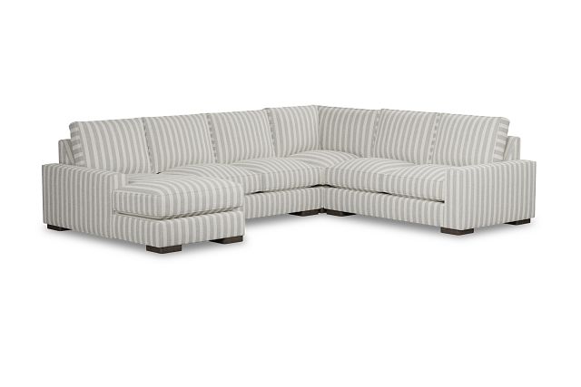 Edgewater Sea Lane Light Gray Medium Left Chaise Sectional