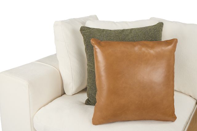 Cruz White Fabric 3-piece Modular Sofa