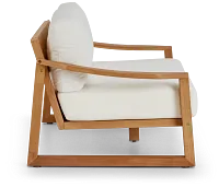 Tobago Light Tone Loveseat With White Cushions