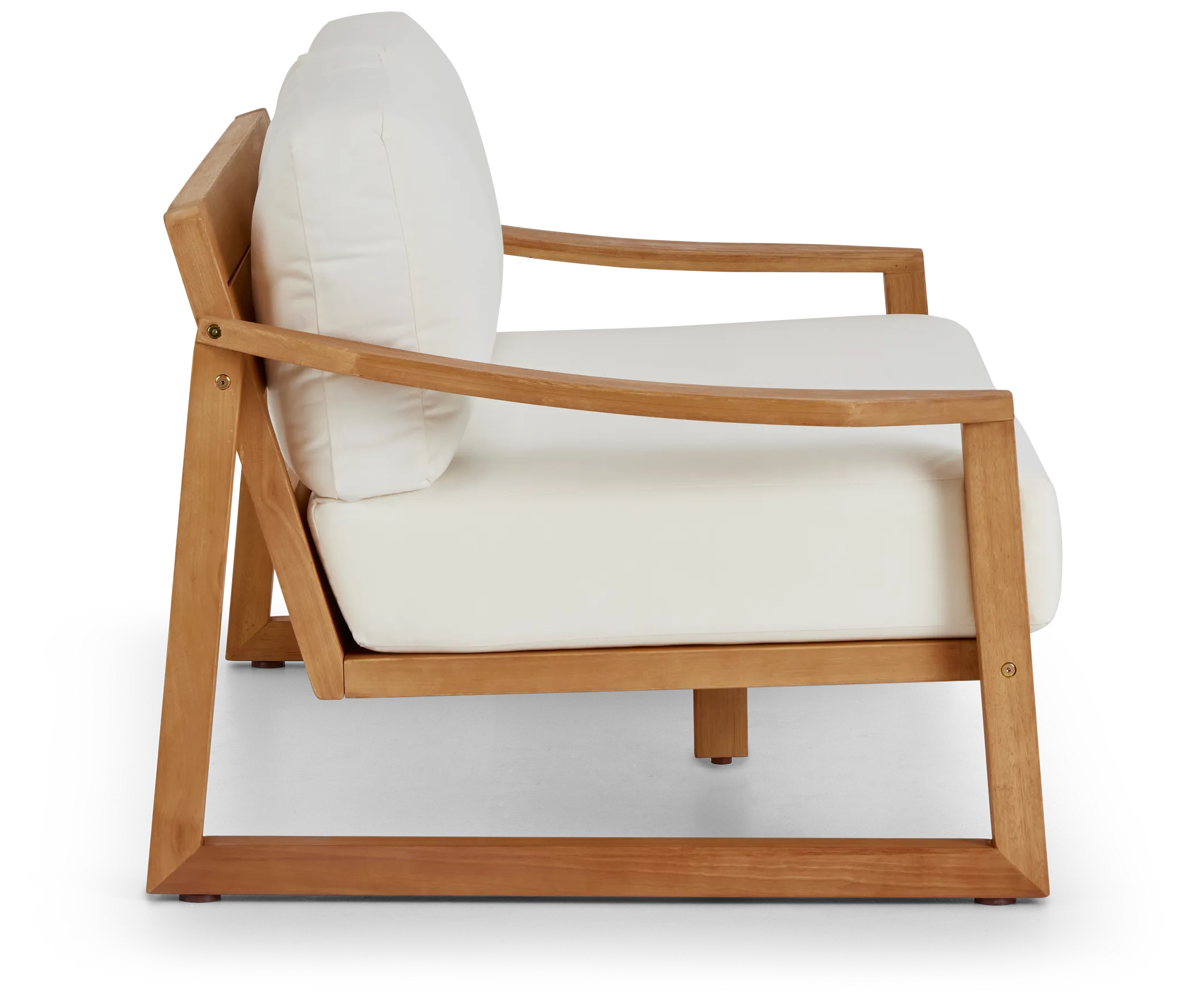 Tobago Light Tone Loveseat With White Cushions