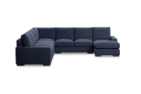 Edgewater Peyton Dark Blue Large Right Chaise Sectional