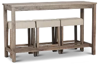 Robin Light Tone High Table & 3 Barstools