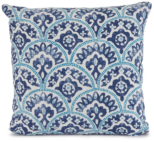 Tomini Blue Fabric 20" Accent Pillow