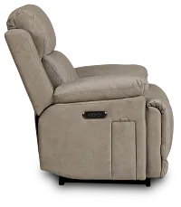 Benson Beige Micro Power Recliner