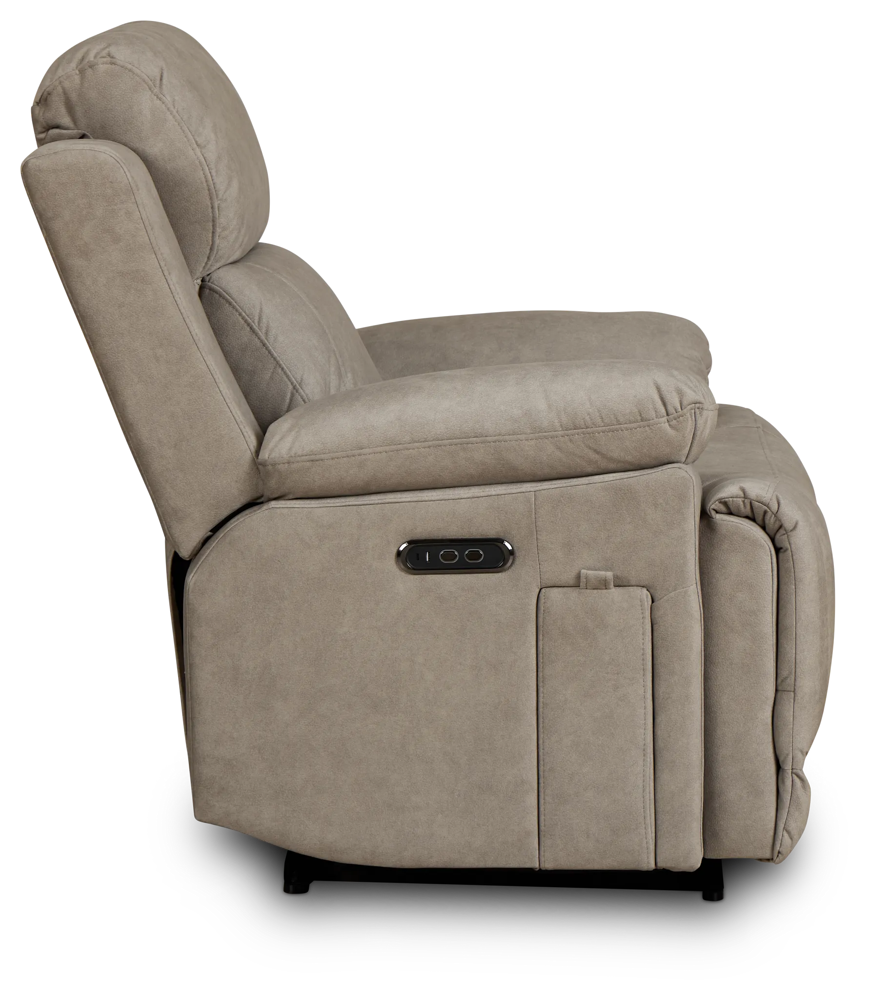 Benson Beige Micro Power Recliner