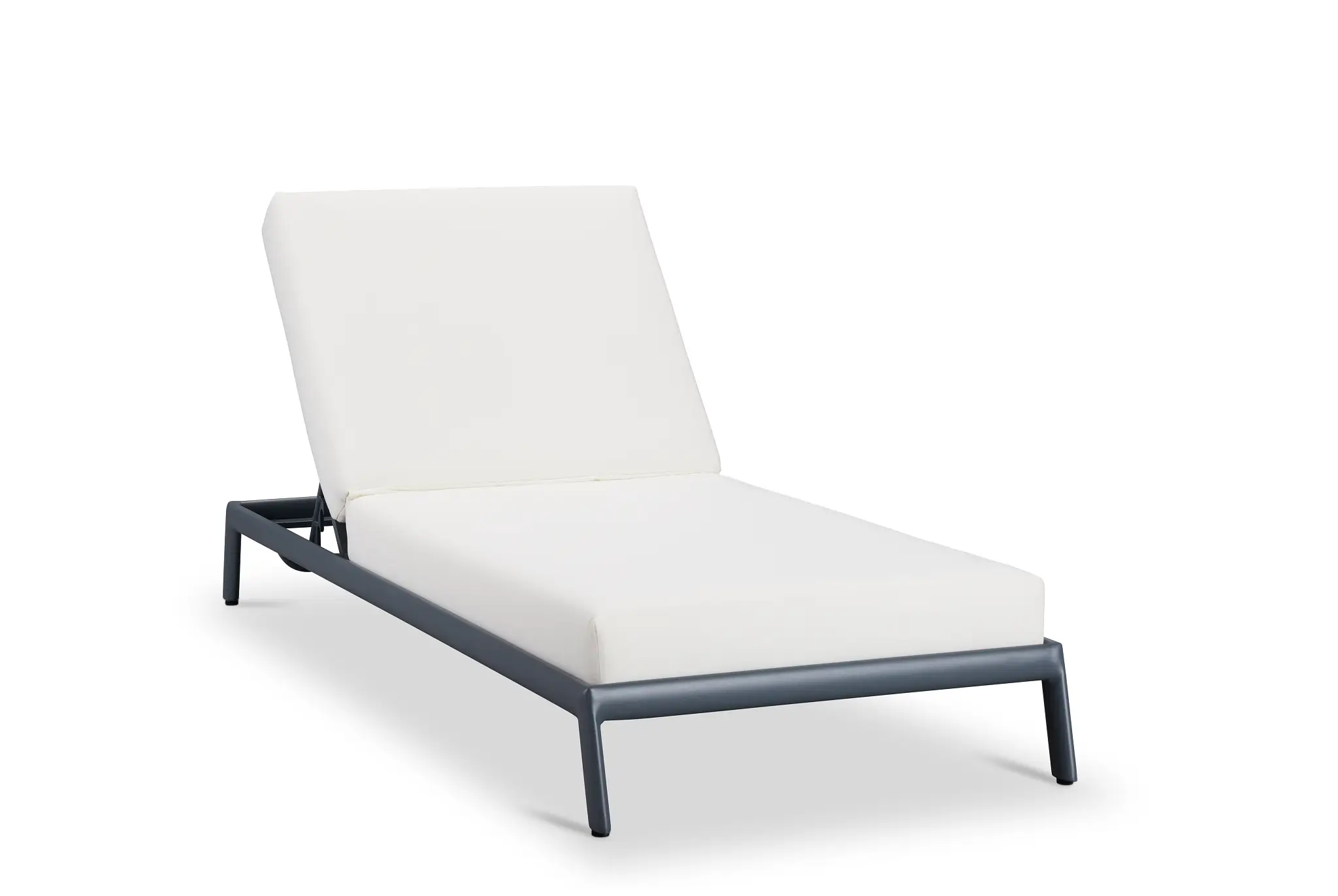 Tortuga Gray White Cushioned Chaise Tortuga Gray White Cushioned Chaise