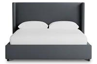 Captiva Joya Gray 48" Upholstered Shelter Bed