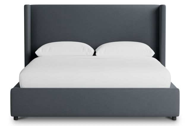 Captiva Joya Gray 48" Upholstered Shelter Bed