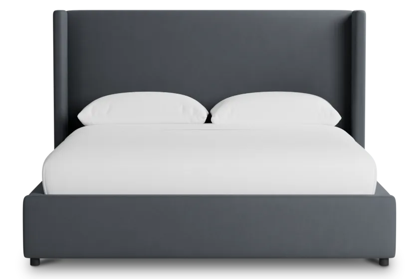 Captiva Joya Gray 48" Upholstered Shelter Bed