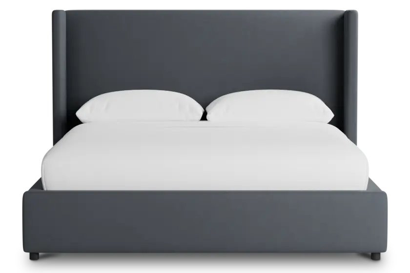 Captiva Joya Gray 48" Upholstered Shelter Bed Captiva Joya Gray 48" Upholstered Shelter Bed