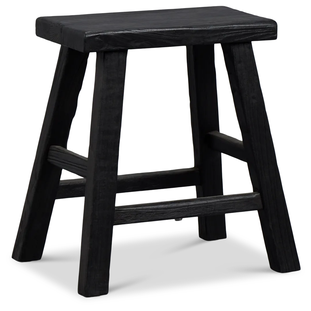 Demir Black Accent Stool