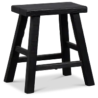 Demir Black Accent Stool