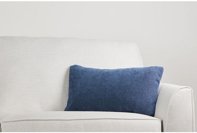 Eden Dark Blue Lumbar Accent Pillow