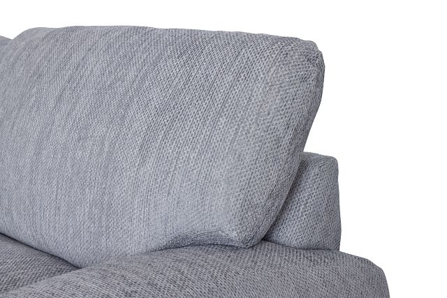 Alpha Light Gray Fabric Large Right Chaise Sectional