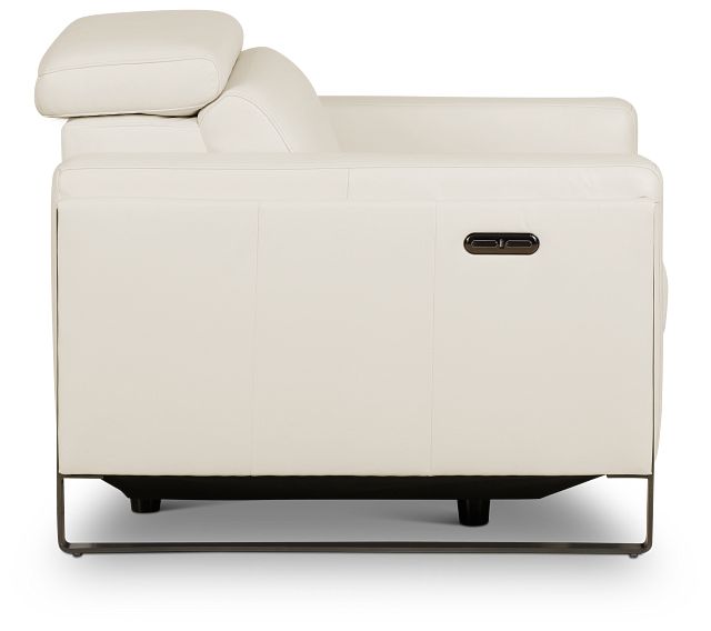 Atlas White Lthr/vinyl Power Recliner