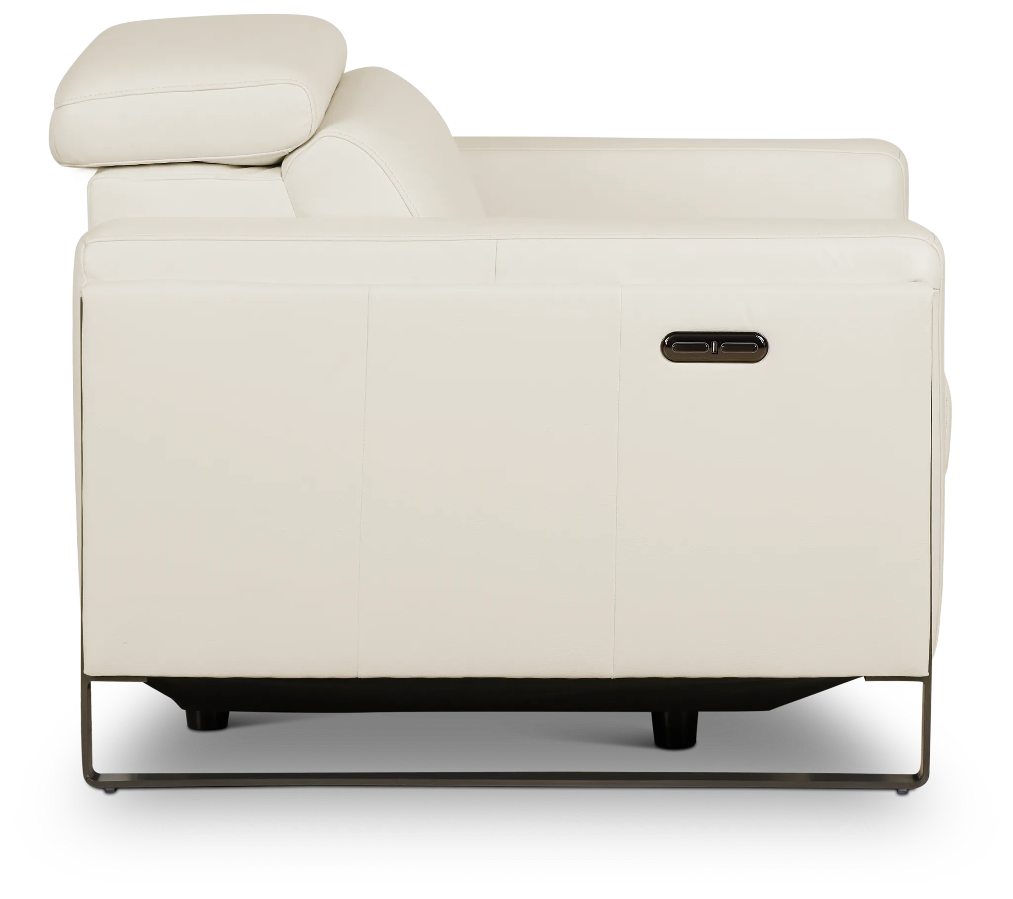 Atlas White Lthr/vinyl Power Recliner