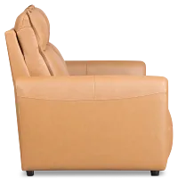 Edison Medium Brown Leather/Vinyl 2-piece Modular Power Reclining Sofa