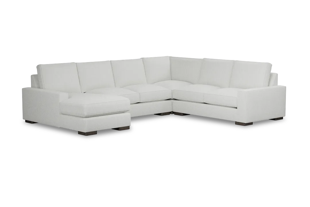 Edgewater Revenue White Medium Left Chaise Sectional