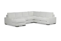 Edgewater Revenue White Medium Left Chaise Sectional