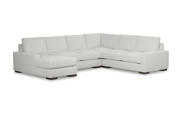 Edgewater Revenue White Medium Left Chaise Sectional